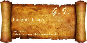 Gergen Ilona névjegykártya